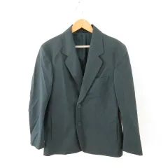 ユニクロ UNIQLO U ジャージーテーラードジャケット 長袖 緑 L *A978