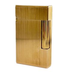 良品△Dupont デュポン ライン2 ヘアライン ローラー式 ガスライター