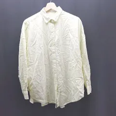 ◇ AMERICAN HOLIC 春コーデ 無地 シンプル おしゃれ 長袖 シャツ サイズM イエロー メンズ E  【1307120016126】