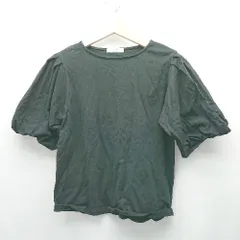 ◇ Samansa Mos2 無地 シンプル かわいい おしゃれ 夏コーデ 半袖 Tシャツ サイズF ブラック レディース E  【1307120015877】