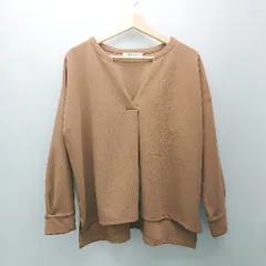 ◇ NANO UNIVERSE 大人っぽい カジュアル かわいい キレイめ 長袖 ブラウス サイズF ブラウン レディース E  【1307120015839】