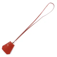 美品△HERMES エルメス ヴィンテージ レザー マルジェラ期 クロシェット ネックレス ブラウン □C刻印 フランス製 メンズ レディースのサムネイル