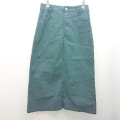 ◇ ABITOKYO ファスナーあり 無地 大人っぽい おしゃれ ひざ丈 タイト スカート サイズL グリーン系 レディース E  【1307120017017】