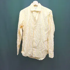 ◇ UNITED ARROWS ストライプ柄 カジュアル おしゃれ 春 夏 長袖 シャツ サイズ38 オレンジ/ホワイト レディース E  【1307120016645】