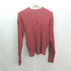 ◇ URBAN RESEARCH リブ生地 バックスリット 袖穴あき 大人っぽい シンプル 長袖 ニット サイズF ピンク レディース E  【1307120018083】