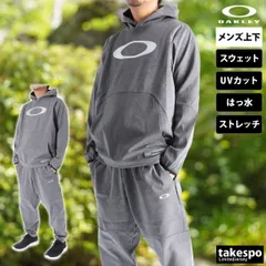 オークリー スウェット 上下 セットアップ メンズ ブランド OAKLEY フード付き フーディ プルオーバー ストレッチ はっ水 撥水 UVカット 野球 ベースボール 黒 FOA408217 新作 上下セット 大きいサイズ 有 スポーツウェア