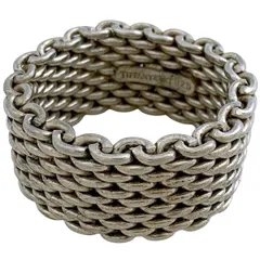 ティファニー TIFFANY&Co. サマセット メッシュ リング 指輪 リング 11号 シルバー925 シルバー レディース 【中古】
