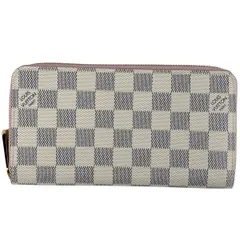 ルイ・ヴィトン Louis Vuitton ジッピーウォレット ラウンドファスナー 長財布 ダミエアズール ホワイト ローズバレリーヌ N63503 レディース 【中古】
