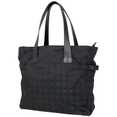 シャネル CHANEL ニュートラベルライン トート GM ココマーク ショルダーバッグ ナイロンジャガード ブラック A15825 レディース 【中古】