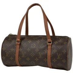 ルイ・ヴィトン Louis Vuitton パピヨン 30 バレルバッグ 筒型 旧旧型 ハンドバッグ モノグラム ブラウン M51365 レディース 【中古】