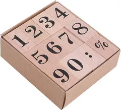 ピュアシーク 木製 ゴム スタンプセット ハンコ 数字 おしゃれ スクラップブック 数字スタンプ 数字ハンコ