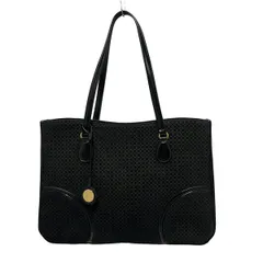 GINZA Kanematsu(ギンザカネマツ) ビジネスバッグ - 黒×ゴールド ドット柄/本体ロックなし レザー