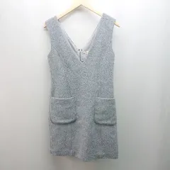 ◇ proportipnbodydressing ジャンパースカート ファスナー カジュアル ひざ丈 ワンピース サイズ2 ブルー レディース E  【1307120019790】