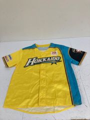 送料無料★日本ハムファイターズ　fighters★応援ユニフォーム　半袖シャツ★大人　フリーサイズ★黄色　水色　イエロー　#80105sad