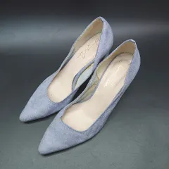 ◇ launa lea スエード ポインテッドトゥ シンプル ラベンダー ガーリー パンプス サイズ24cm パープル レディース E  【1307120020321】