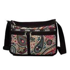 LESPORTSAC(レスポートサック) ショルダーバッグ - アイボリー×ダークブラウン×マルチ ペイズリー柄