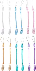 ピュアシーク カールコード クリップ式 落下防止 ストラップ ホルダー 6色計12点セット コイルストラップ 伸びる スマホ 携帯 定期 (マルチカラー,  小)