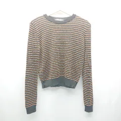 ◇ ZARA ザラ セーター クルーネック ラメ カジュアル ガーリー 冬物 長袖 ニット サイズM ブラック レディース E  【1307120022295】