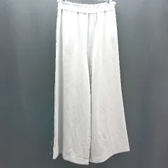 ◇ URBAN RESEARCH アーバンリサーチ ウエストゴム ストライプ柄 ストレッチ パンツ サイズF グレー レディース E  【1307120021755】