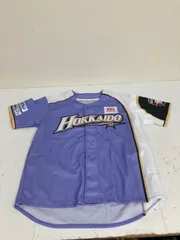 送料無料★日本ハムファイターズ　fighters★応援ユニフォーム　半袖シャツ★大人　フリーサイズ★パープル　#80105sad