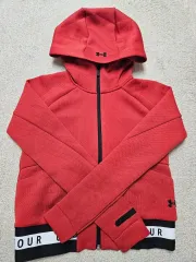 UNDER ARMOUR アンダーアーマー レッド COLOR フードジップアップ (xs)