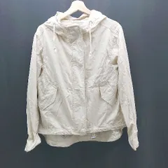 ◇ classical elf マウンテンパーカー ドローコード カジュアル 羽織り 長袖 ブルゾン サイズL ベージュ レディース E  【1307120022608】