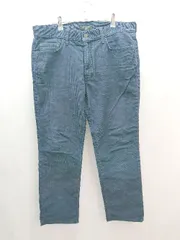 ◇ banana republic カジュアル ジップフライ コーデュロイ 秋冬 ストレート パンツ サイズ34×32 ブルー メンズ E  【1307120022516】