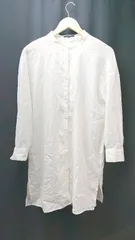 ◇ comme ca ism スタンドカラー シンプル カジュアル スリット 羽織り 長袖 シャツ サイズ7 オフホワイト メンズ E  【1307120022394】