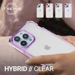 iPhone13mini / iPhone12mini ケース 耐衝撃 側面 ソフト TPU 背面 ハード クリア カバー 抗菌 リサイクル 素材 iPhone13 mini ITSKINS HYBRID // CLEAR