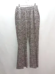 ◇ PAGE BOY レオパード ヒョウ柄 アニマル イージー 派手 カジュアル パンツ サイズFREE ベージュ レディース E  【1307120023032】