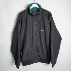 希少XL 90s Patagonia パタゴニア シェルド シンチラ フリース ナイロン ジャケット 28131 USA製 黒 ブラック ビンテージ 本物505P49♪