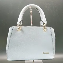 ◇ &chouette アンドシュエット 綺麗め 大人 2WAY レザー素材 ハンド ショルダーバッグ ライトブルー レディース E  【1307120026781】