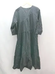 ◇ ciaopanic type コットン100％ 裾フリル 大人っぽい シンプル 長袖 ロング ワンピース サイズONE ブラック レディース E  【1307120026095】