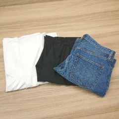 ◇ 《 gu まとめ売り3点セット サイズM　デニム フリル ガーリー カジュアル パンツ/ワンピース レディース 》 E  【1307120027955】