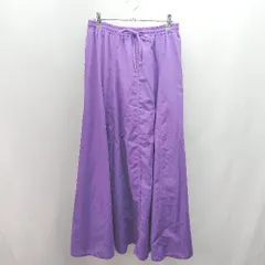◇ CIAOPANIC TYPY カジュアル ウエストゴム シンプル 原色系 ロング丈 フレア スカート サイズONE パープル レディース E  【1307120027610】