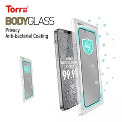 iPhone14 ガラスフィルム プライバシー 覗き見防止 指紋 気泡 防止 9H ガラス フィルム プライバシーフィルム [ iPhone 14 アイフォン14 ] Torrii BODYGLASS