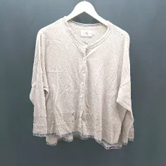 ◇ pual ce cin セーター ニット 羽織り 重ね着 スリット 長袖 カーディガン 表記なし ブラウン レディース E  【1307120028952】