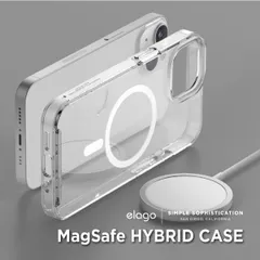 iPhone14 カバー ケース クリア マグセーフ 対応 マグネット 付 シンプル スマホケース iPhone 14 アイフォン14 elago MagSafe HYBRID CASE