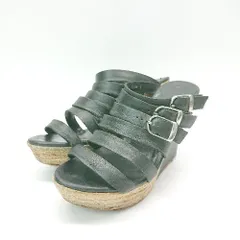 ◇ ZUCCa ズッカ ヒール 異素材 ストラップ シンプル オシャレ 春夏物 綺麗め サンダル サイズS ブラック レディース E  【1307120030306】