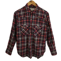 リーバイス レッドタブ Levi's RED TAB シャツ カジュアル ネル チェック 長袖 L 赤 黒 レッド ブラック