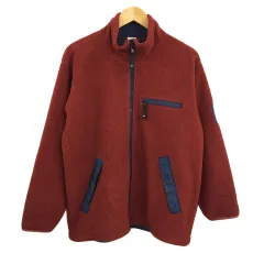 ヘリーハンセン HELLY HANSEN ジャケット ブルゾン ボア ジップアップ スタンドカラー 刺繍 ロゴ 長袖 MEDIUM 赤 紺 レッド ネイビー