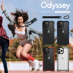 iPhone12ProMax ケース ショルダー ストラップ 付き 耐衝撃 クリア アルミ 衝撃 吸収 透明 [アイフォン12プロマックス ] SwitchEasy Odyssey