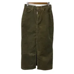 スピック&スパン Spick&Span SOMETHING スカート コーデュロイ タイト ロング 無地 S ベージュ