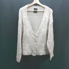 ◇ AZUL BY MOUSSY フロントボタン 星柄 秋冬物 長袖 カーディガン 表記なし ライトブラウン ホワイト レディース E  【1307120031570】