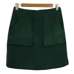 エージーバイアクアガール AG by aquagirl スカート 台形 ミニ 無地 Ｍ グリーン