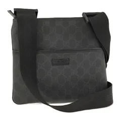 GUCCI ショルダーバッグ GGスプリーム PVCコーティング レザー ブラック 162905