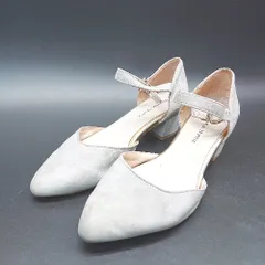 ◇ Oriental Traffic スウェード シンプル ストラップ調節 ガーリー お出かけ サンダル サイズ37 グレー レディース E  【1307120030887】