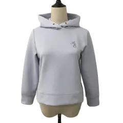 エニィスィス エニシス anySiS パーカー フーディー プルオーバー スリット ロゴ 刺繍 長袖 0 水色 ライトブルー