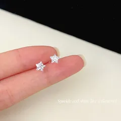ワンポイント 星 スター ナチュラル ピアス 華麗 両耳用 シンプル 控えめピアス