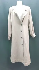 ◇ ◎ axes femme アクシーズファム 花柄刺繡 フロントボタン 落ち着いた 長袖 コート サイズM ライトブラウン レディース E  【1307120031877】